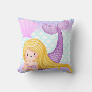 Mermaid  throw pillow