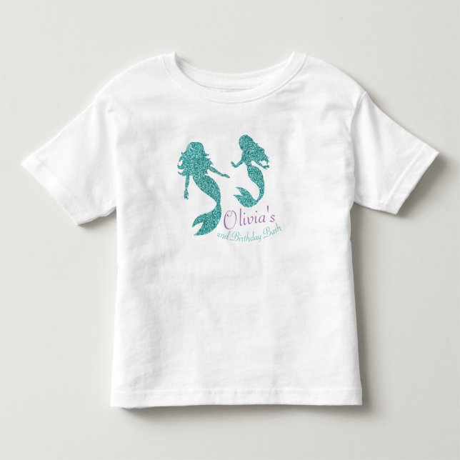 Mermaid toddler tshirt with text (Front)