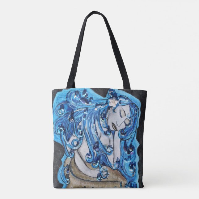 Mermaid Tote Bag  (Customizable) (Back)