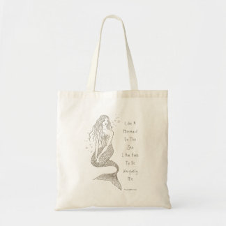 Mermaid Tote Bag With Unique Rhyme