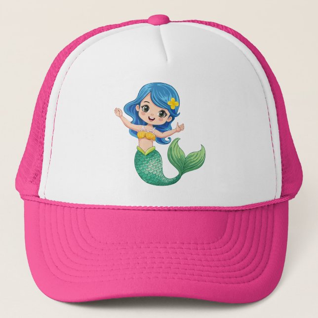 Mermaid Trucker Hat (Front)