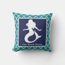 Mermaid Turquoise Blue Nautical Personalize Name