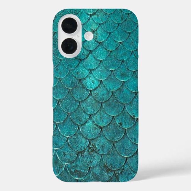 Mermaid turquoise iPhone case (Back)