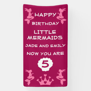  Mermaid Twin Sisters Banner