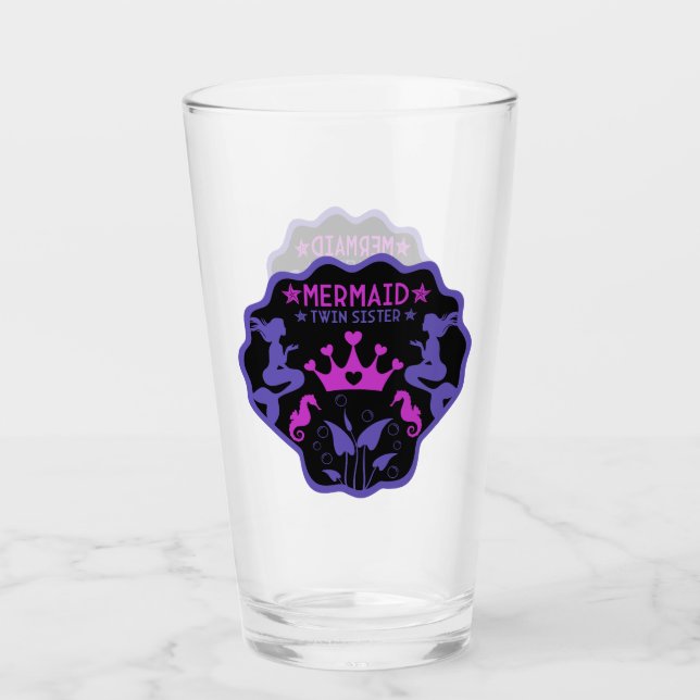  Mermaid Twin Sisters Glass (Front)