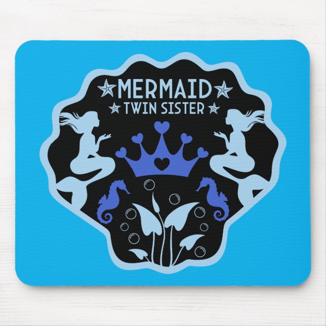  Mermaid Twin Sisters Mouse Pad (Front)