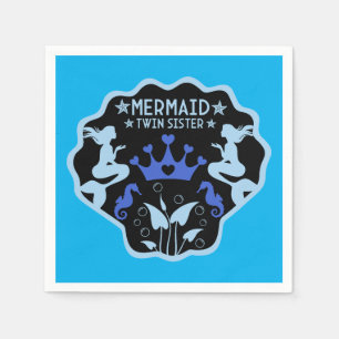  Mermaid Twin Sisters Napkin