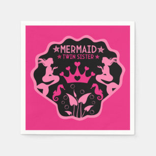  Mermaid Twin Sisters Napkin