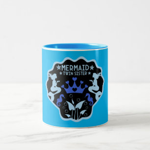 Mermaid Twin Sisters Two-Tone Coffee Mug