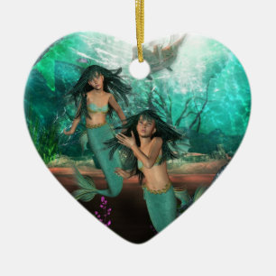 Mermaid Twins  Ornament
