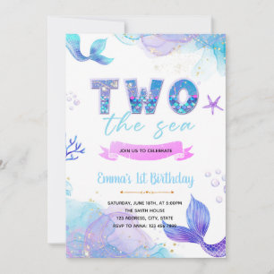 Mermaid TWO the sea invitation