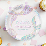 Mermaid Under the Sea 3rd Birthday Paper Plate<br><div class="desc">Dive into a magical celebration with our mermaid themed charming "Under the Sea" third birthday paper plates! This beautifully designed plates feature a whimsical underwater scene with mermaid tails and seashells,  perfect for your little girl's special day,  will set the tone for an unforgettable mermaid-themed birthday party.</div>