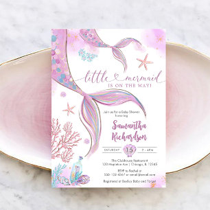 Mermaid Under The Sea Baby Shower Invitation