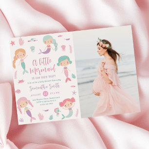 Mermaid Under The Sea Baby Shower Invitation Photo