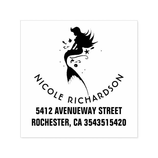 Mermaid Under the Sea Beach Celebration Self-inking Stamp (Design)