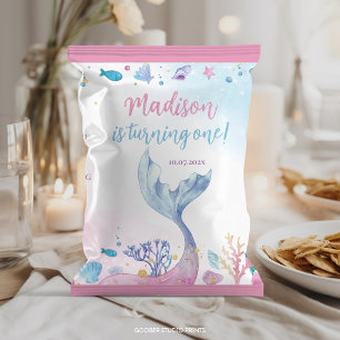 Mermaid Under the Sea Birthday Chip Bag Wrapper
