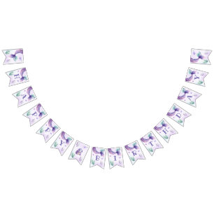 Mermaid Under the sea birthday party Bunting Flags