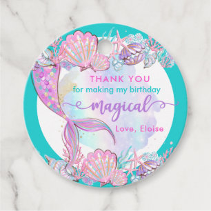 Mermaid Under The Sea Birthday Party Magical Favour Tags