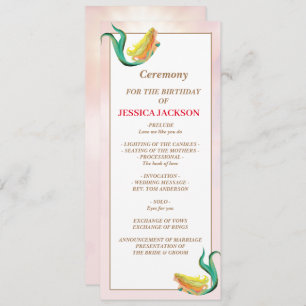 Mermaid Under The Sea Birthday Party Program