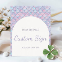 Mermaid Under the Sea Birthday Party Sign