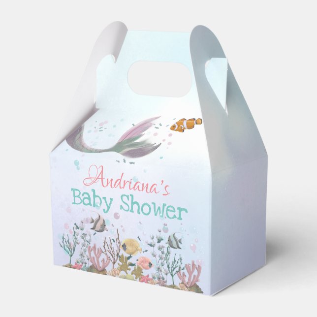 Mermaid Under The Sea  Favor Box (Front Side)