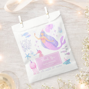 Mermaid Under the Sea Girl 1st Birthday Favour Bag