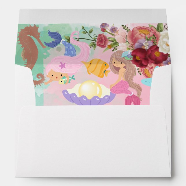 Mermaid Under The Sea Invitation Envelope (Creator Uploaded)