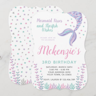 Mermaid, Under the Sea, Magical Invitation