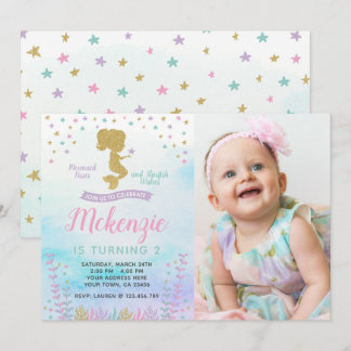 Mermaid, Under the Sea, Magical Invitation