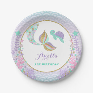 Mermaid Under The Sea Paper Plate 7" Paper Plates