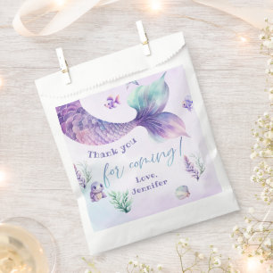 Mermaid Under the sea party thank you Favour Bag