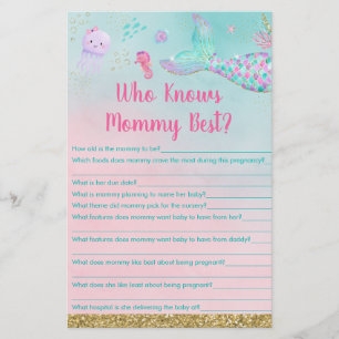 Mermaid Under The Sea Who Knows Mommy Best Game