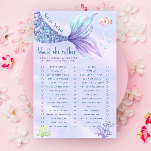 Mermaid Under the Sea Would she rather game  (Creator Uploaded)