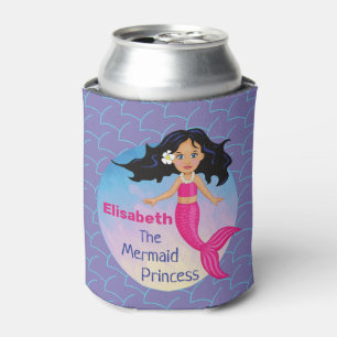 Mermaid under the water pink water waves beautiful can cooler