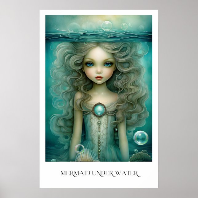 Mermaid Under Water  Poster (Front)
