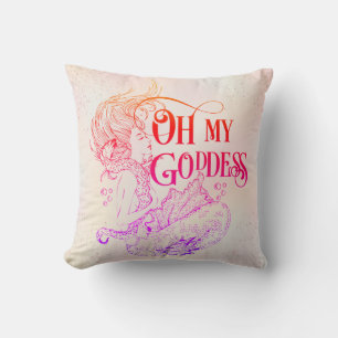 Mermaid Underwater Sea Goddess Throw Pillow