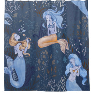 Mermaid Underwater Sea Seamless Illustration