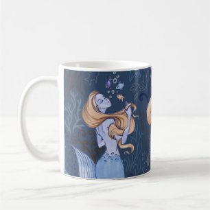 Mermaid Underwater Sea Seamless Illustration Coffee Mug
