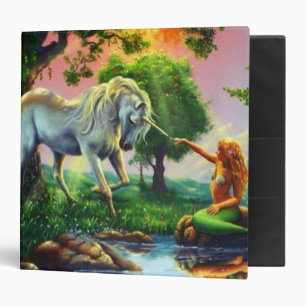 mermaid & unicorn binder