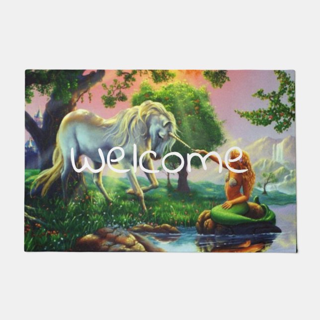 mermaid & unicorn doormat (Front)