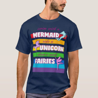 Mermaid, Unicorn for Girls T-Shirt