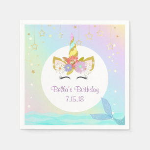 Mermaid Unicorn Paper Napkins