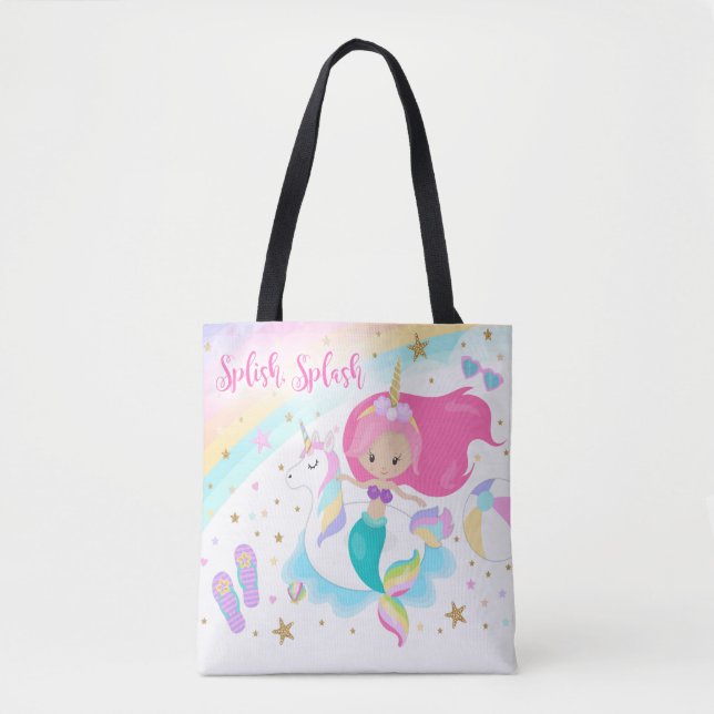 Mermaid & Unicorn Tote Bag (Front)