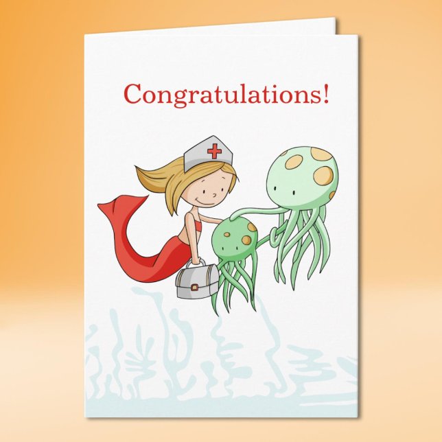 Mermaid Veterinarian Congratulations Graduation Card (Creator Uploaded)