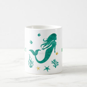 Mermaid Vibes Teal Coffee Mug