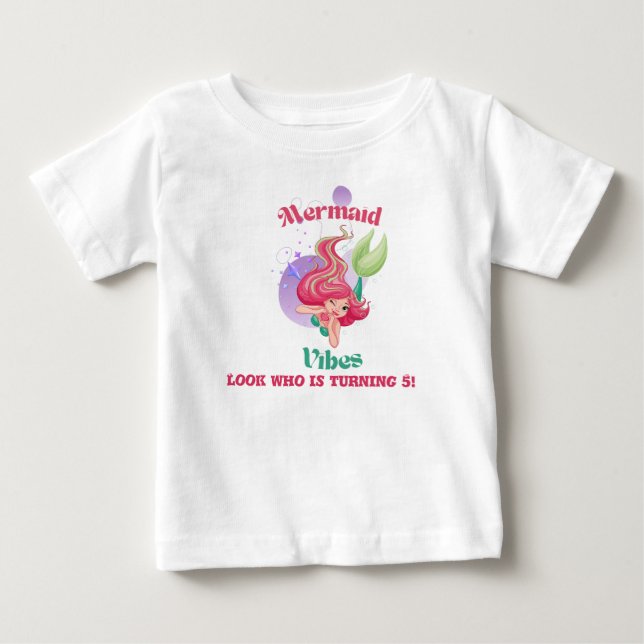Mermaid Vibes Toddler Tshirt (Front)