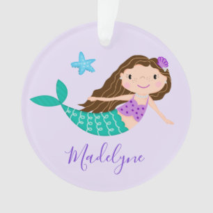 Mermaid Violet Nom Personnalisé Script