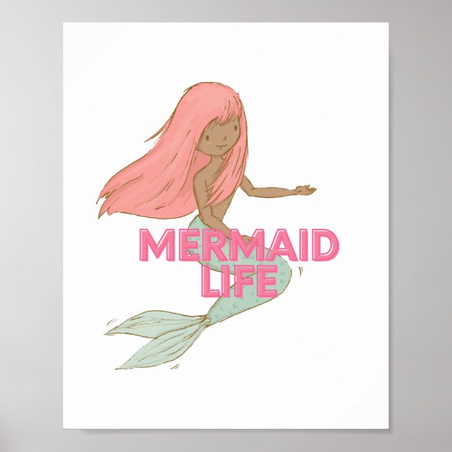 Mermaid Wall Art Poster (Front)