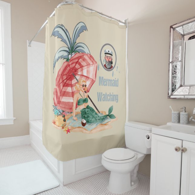 Mermaid Watching - Summer On The Beach Nautical (In Situ)