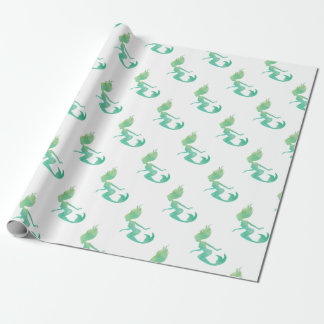 Mermaid watercolor wrapping paper